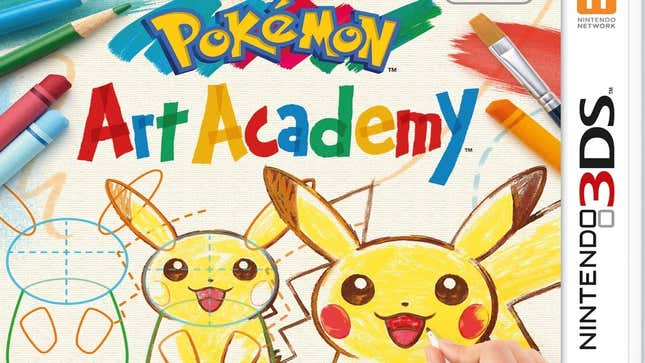 The box art of Pokemon Art Academy shows a person drawing Pikachu.